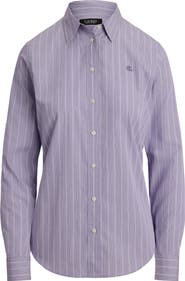 Lauren Ralph Lauren Relaxed Fit Plaid Cotton Button-Up Shirt