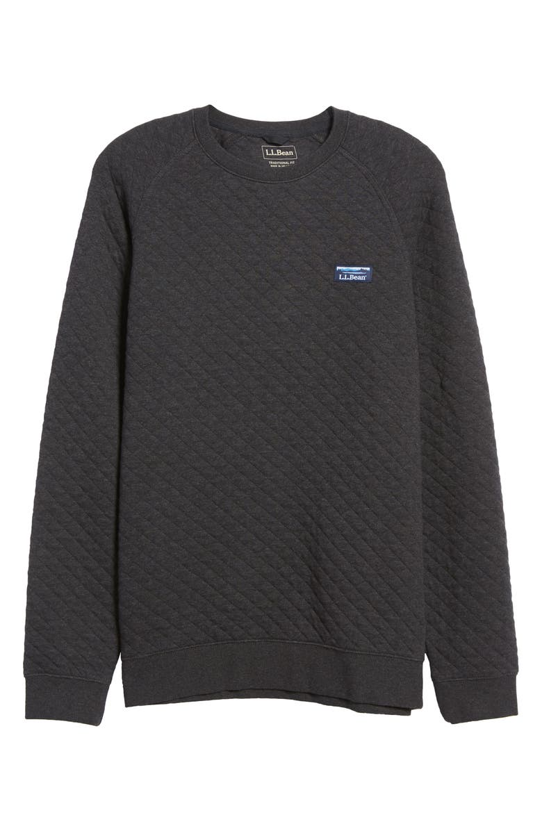 L.L.Bean Beans Quilted Crewneck Sweatshirt, Alternate, color,