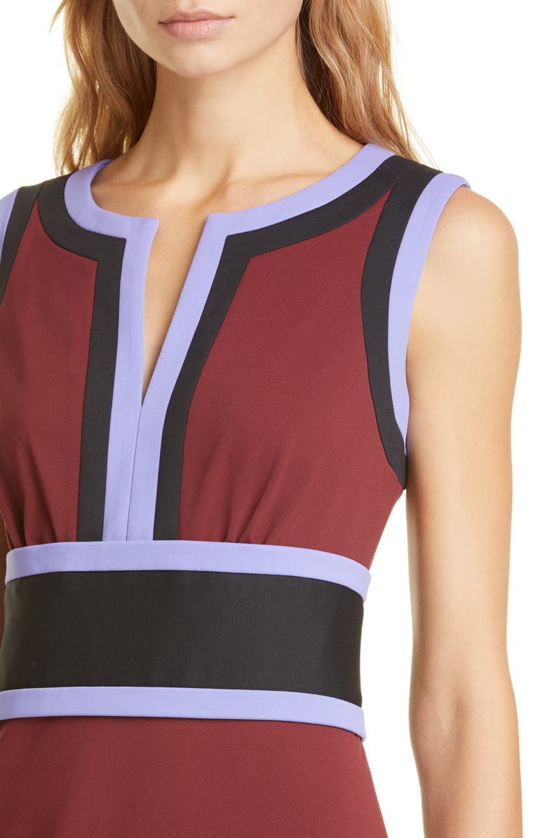 DVF Maribel Colorblock Sleeveless Sheath Dress, Alternate, color, 