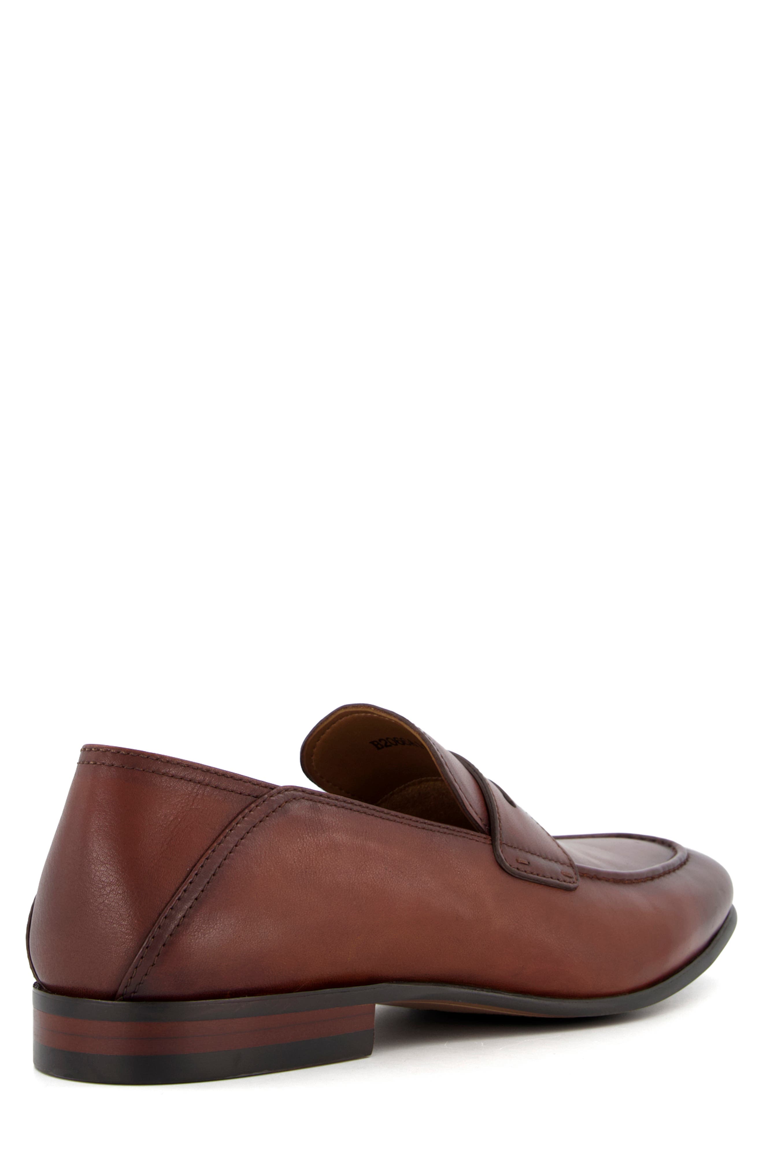 Dune London Sync Collapsible Heel Penny Loafer, Alternate, color, Tan