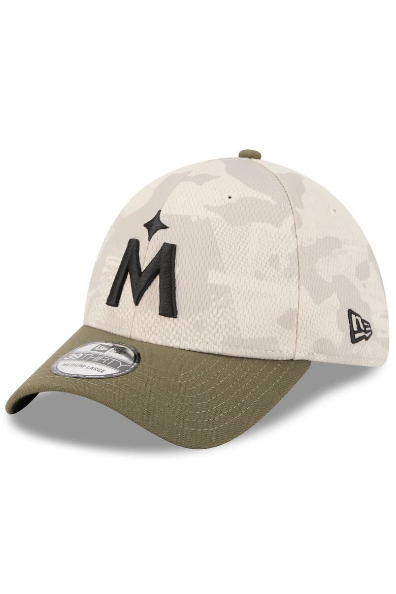 Men's New Era Light Beige/Olive Minnesota Twins 2025 Armed Forces Day 39THIRTY Flex Hat, Alternate, color, Light Beige