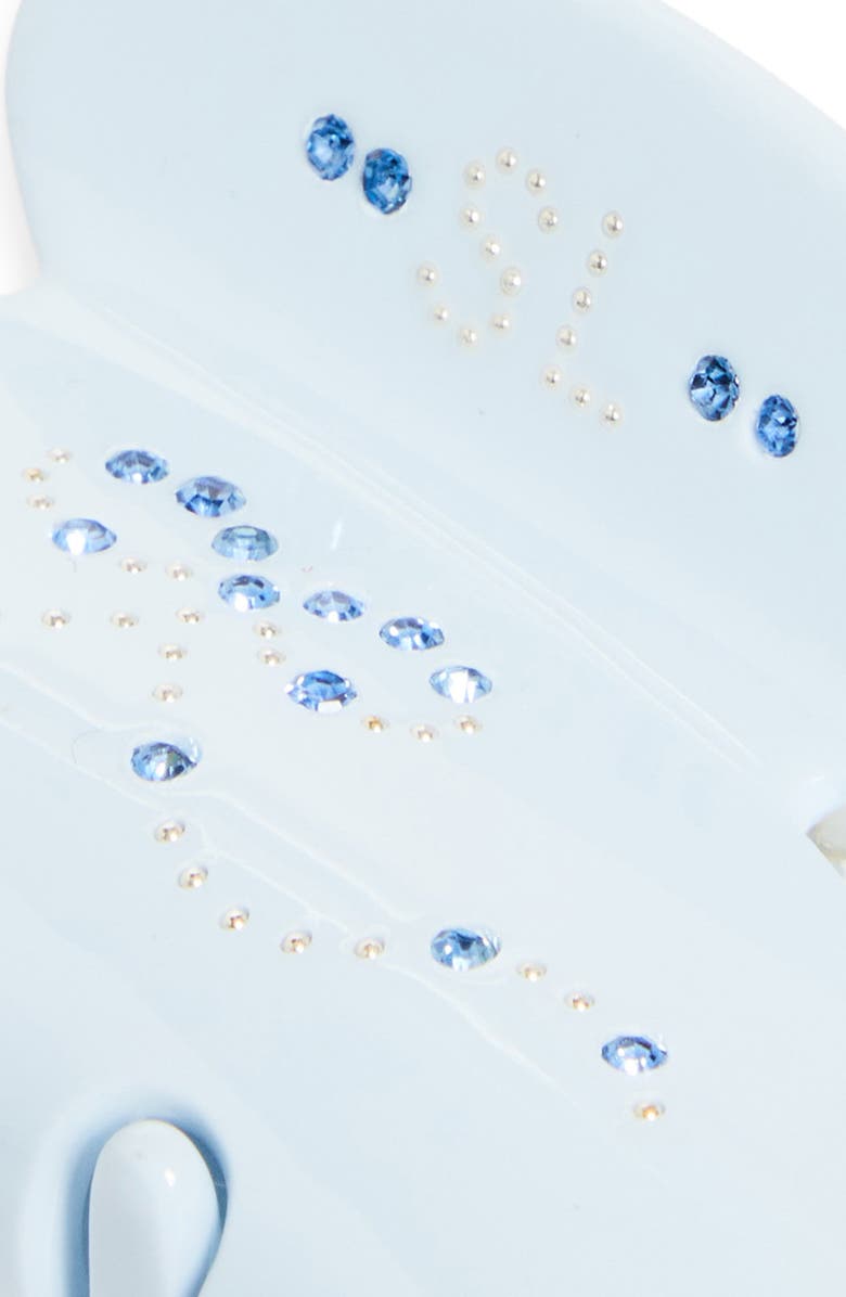 Sandy Liang Princess Crystal Embellished Claw Clip, Alternate, color, Baby Blue