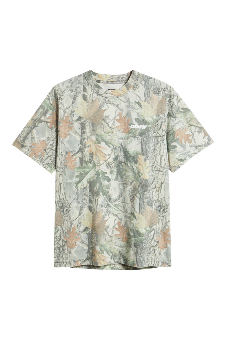 Get Up Leaf Print Cotton T-Shirt, Alternate, color, LEAF CAMO