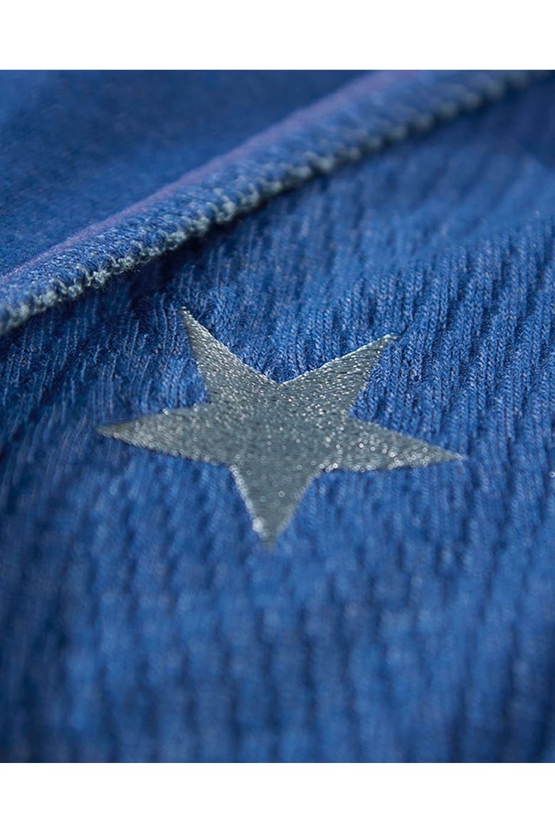 Baby Star-Embroidered  Textured Swaddle Blanket, Alternate, color, Navy