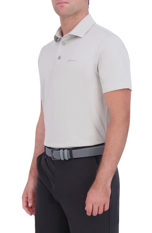 Ben Sherman Solid Tech Pique Sports Fit Polo In Light Grey