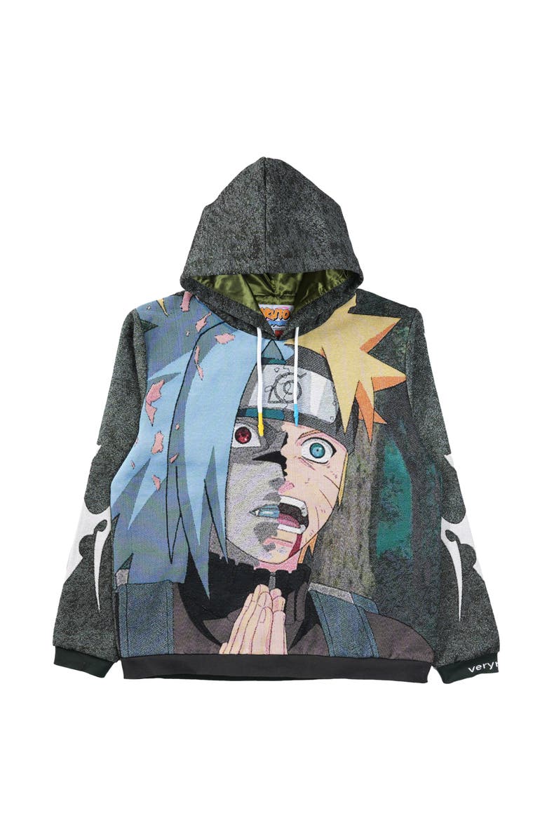 VERYRARE Naruto Vs Sasuke Hoodie, Main, color, Green