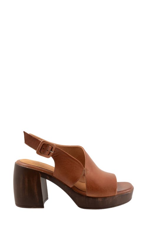 Shop Eos Footwear Spicer Slingback Platform Sandal In Brandy