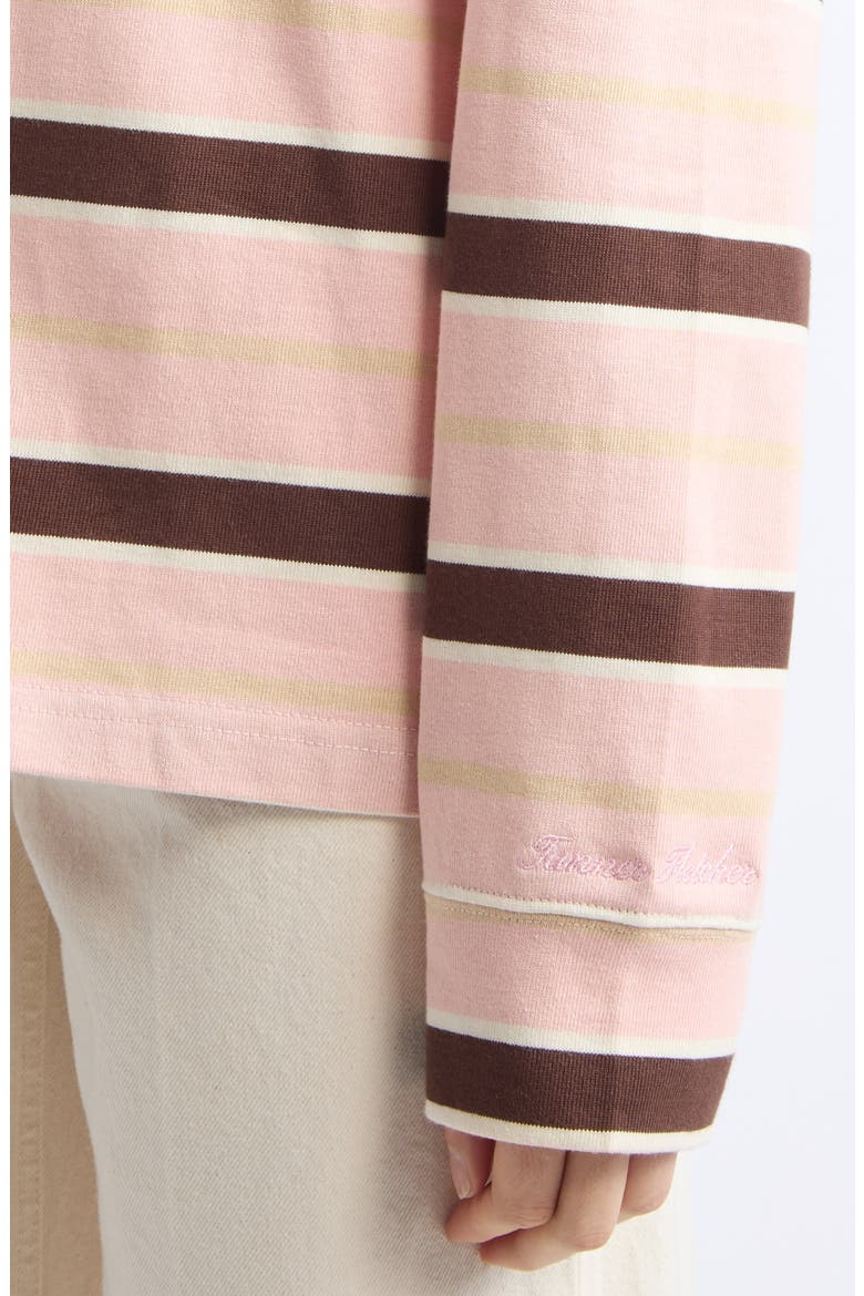 Flynn Stripe Long Sleeve Cotton T-Shirt, Alternate, color, PINK