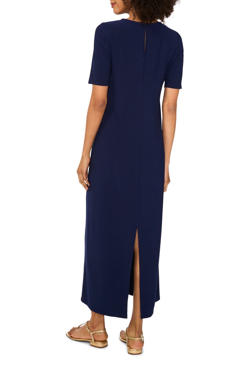 Vince Camuto Short Sleeve Maxi Dress, Alternate, color, Classic Navy