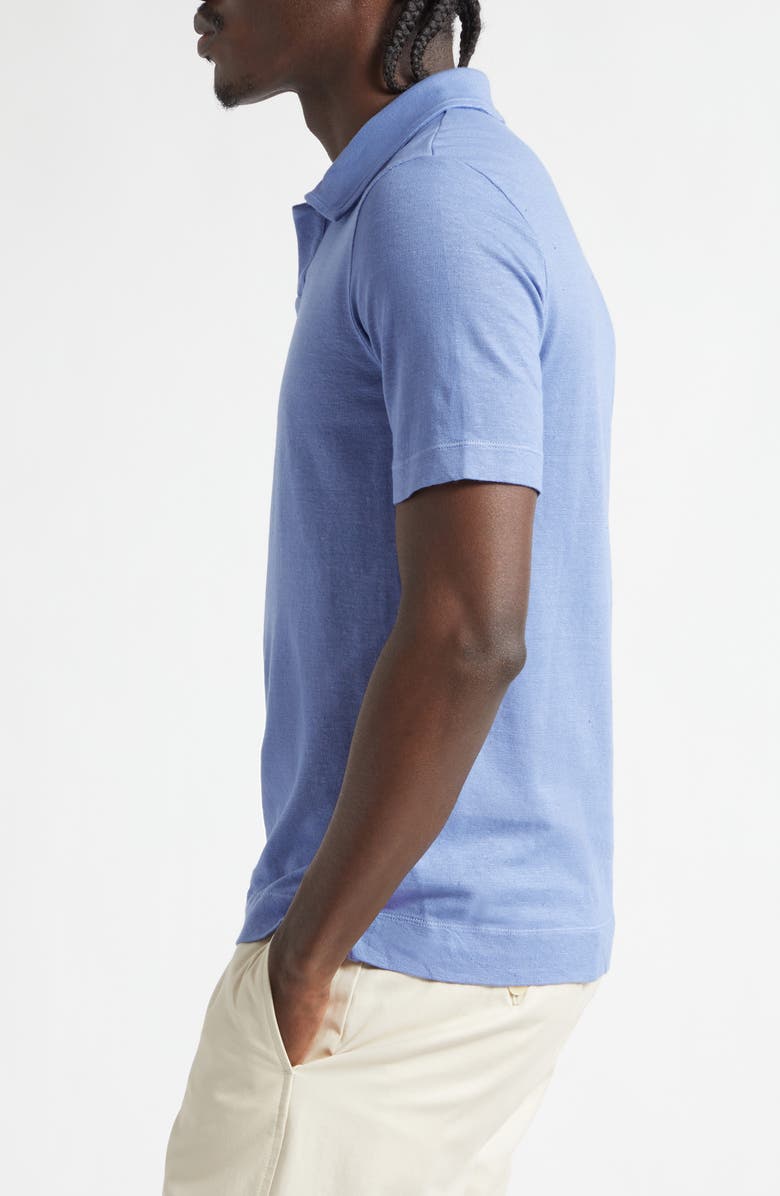 Massimo Alba Aruba Linen & Cotton Polo, Alternate, color, Tulip