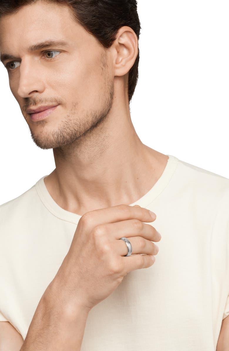 David Yurman DY Classic Band Ring in 18k White Gold, Alternate, color, White Gold