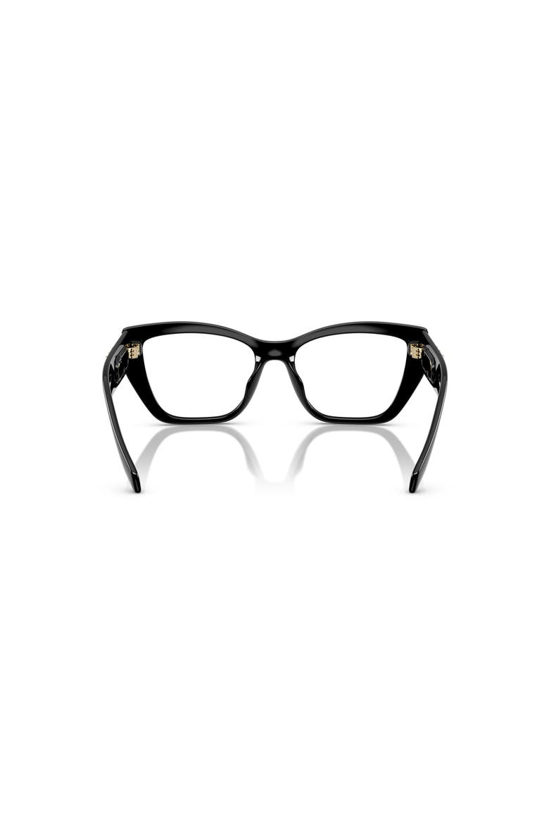 54mm Square optical glasses, Alternate, color, Black