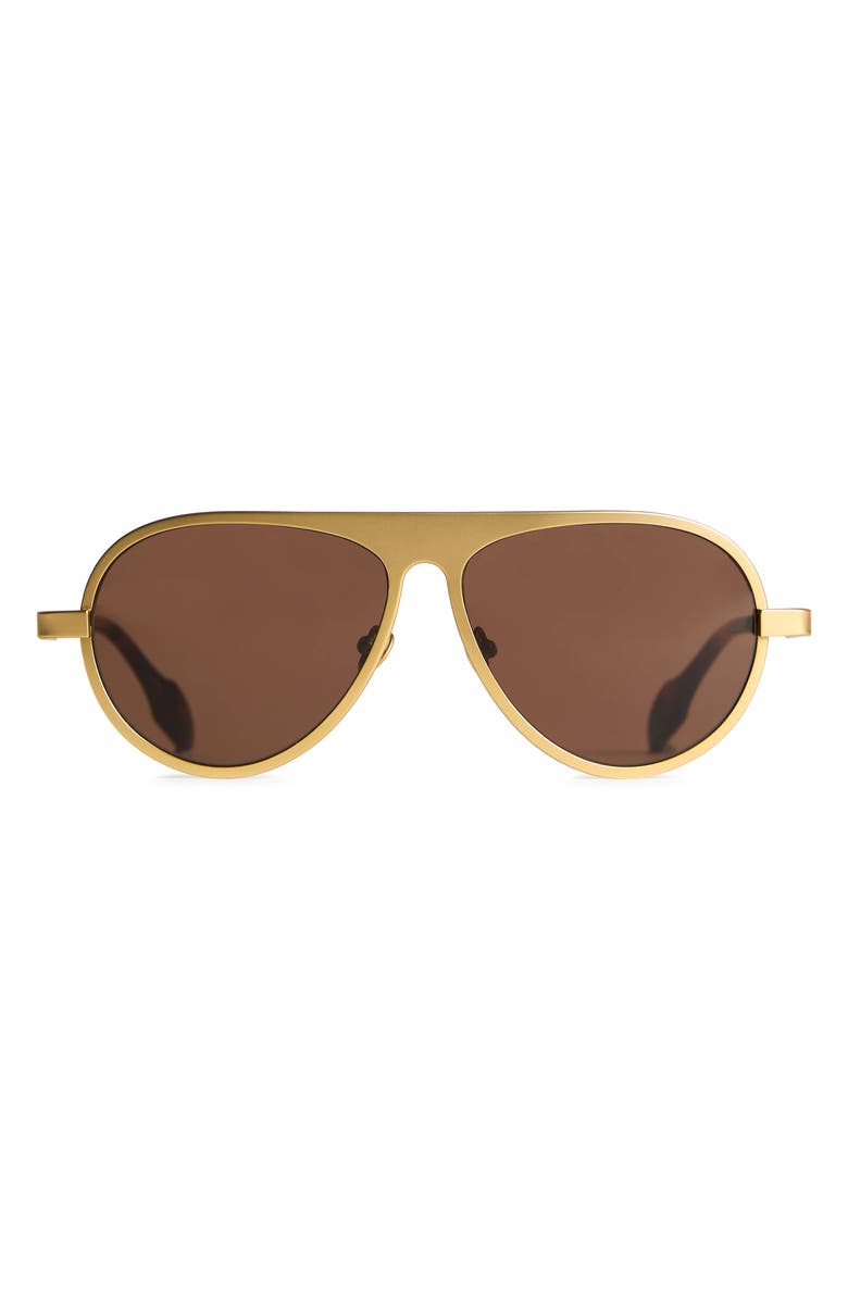 JW Anderson Aviator Sunglasses, Main, color, Gold