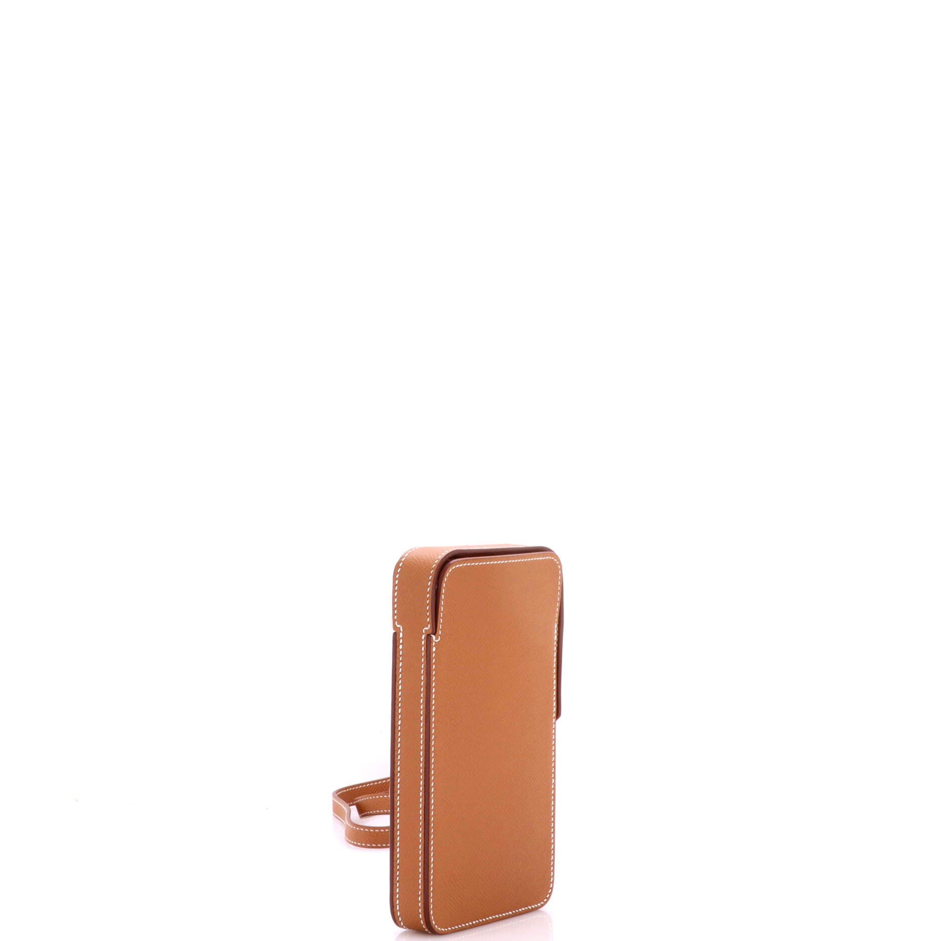 Pre-Owned Hermes Hac a Box Phone Case Epsom, Alternate, color, Gold