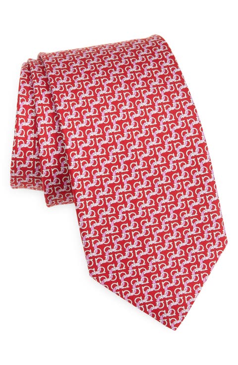 Zar Gancini Print Silk Tie