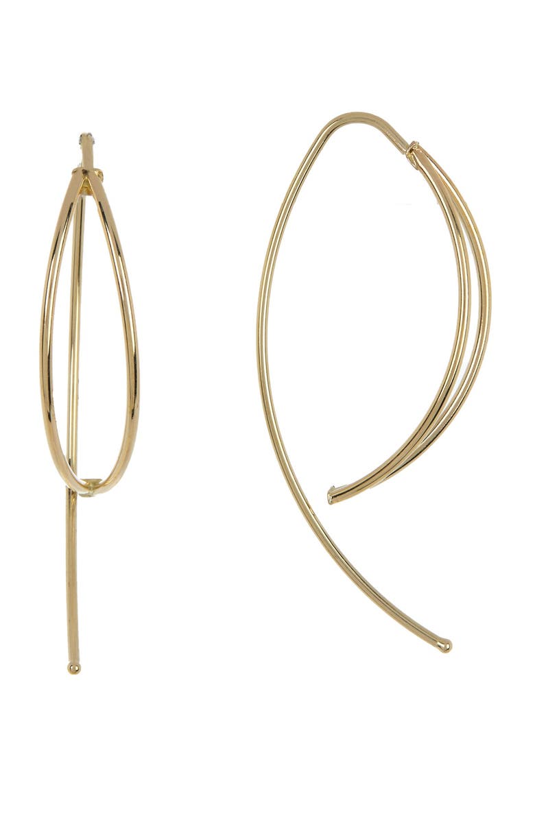 CANDELA JEWELRY 14K Gold Marquis Shaped Dangle Earrings, Main, color, 