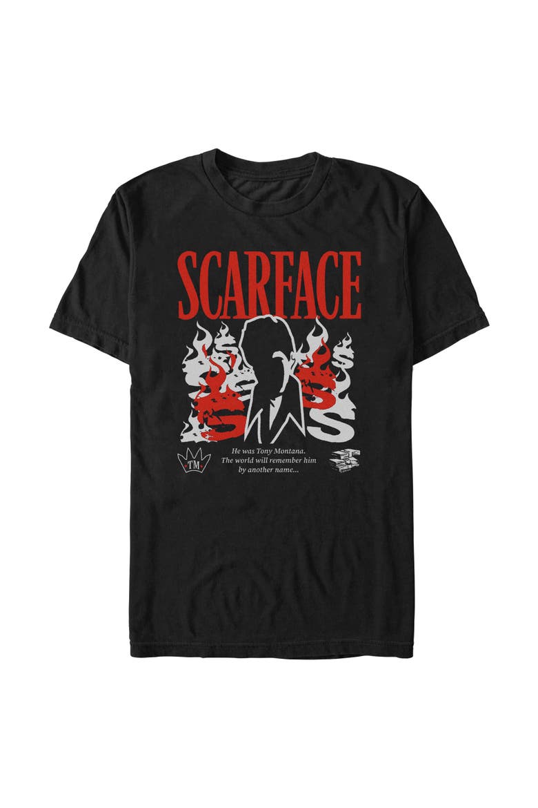 Men's Scarface The World Will Remember Him Silhouette Graphic T-Shirt, Alternate, color, Black