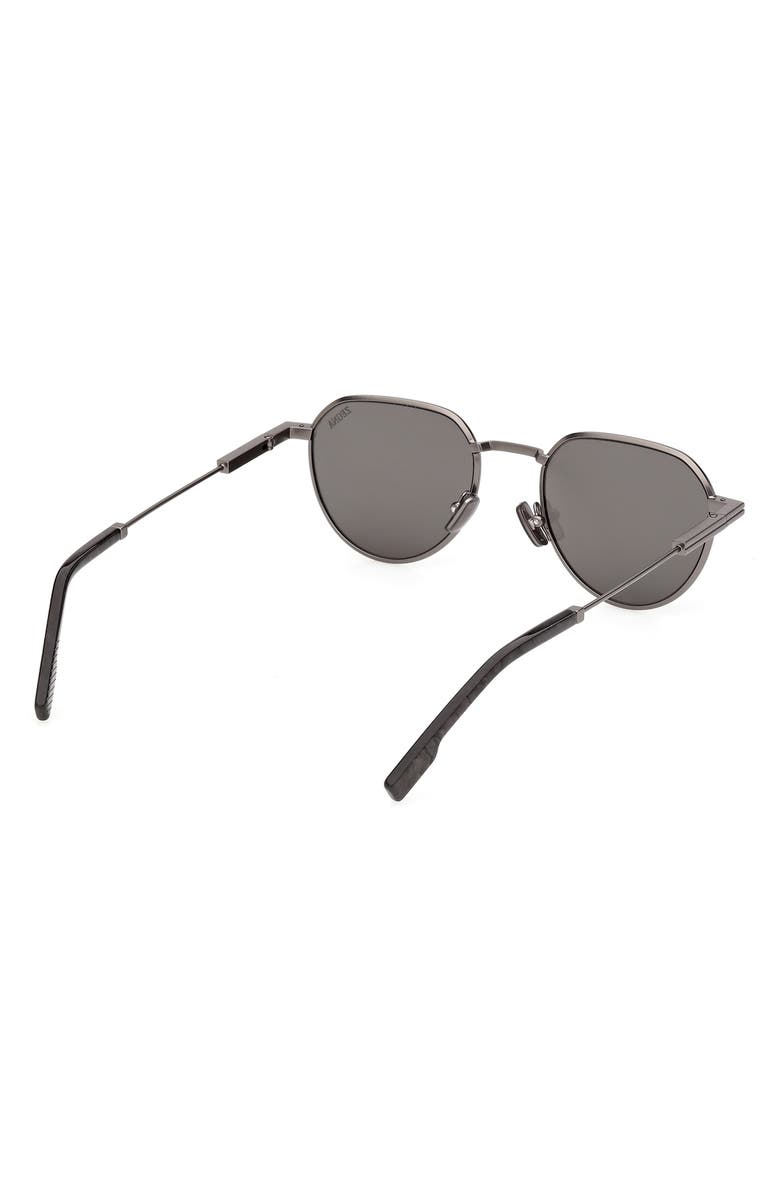 ZEGNA 54mm Round Sunglasses, Alternate, color, 