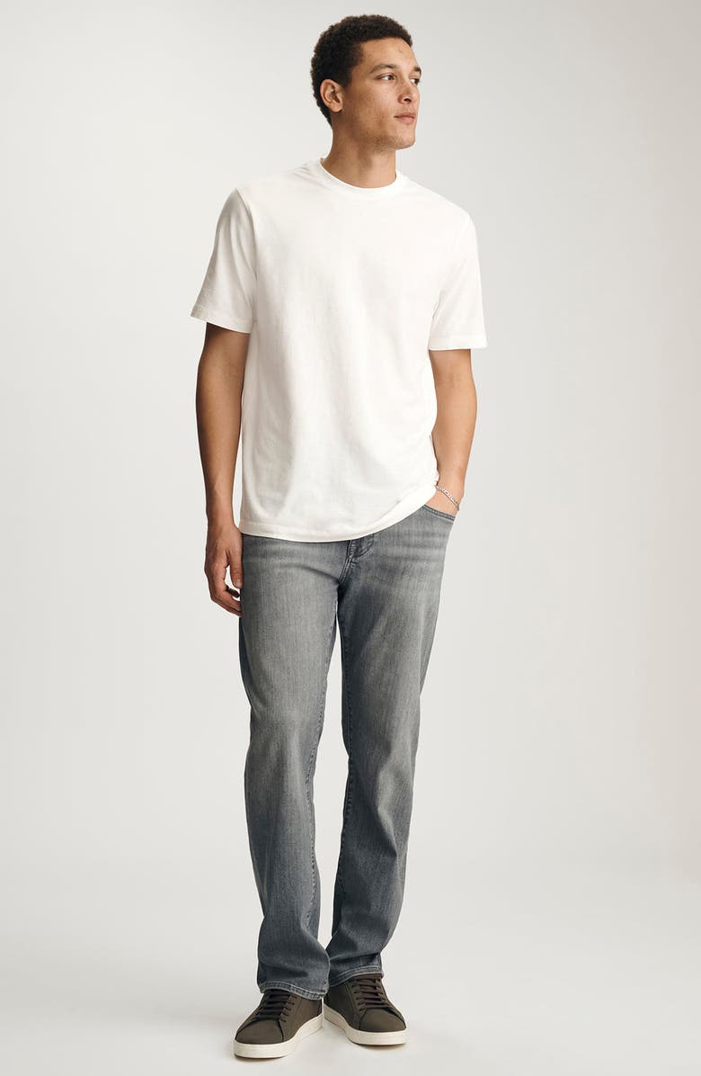 Mavi Jeans White Slub Cotton Blend T-Shirt, Alternate, color,