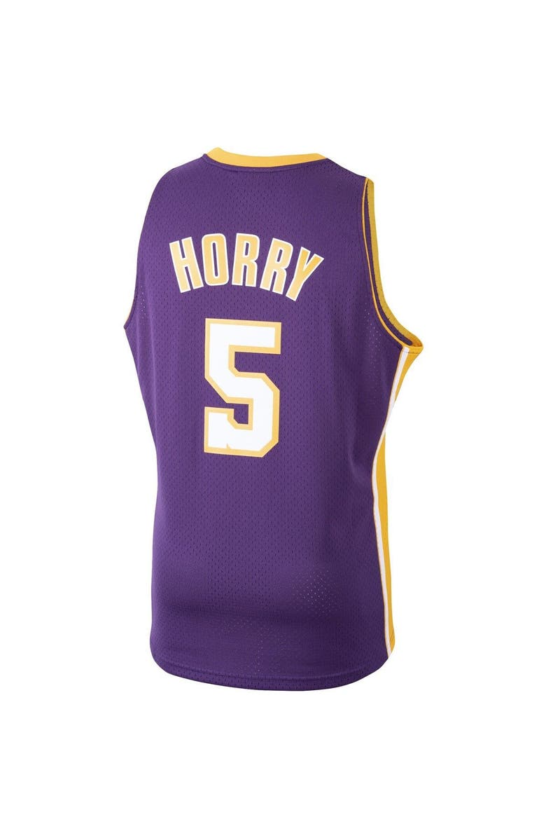 Mitchell & Ness Men's Mitchell & Ness Robert Horry Purple Los Angeles Lakers 1999/00 Hardwood Classics Swingman Jersey, Alternate, color,