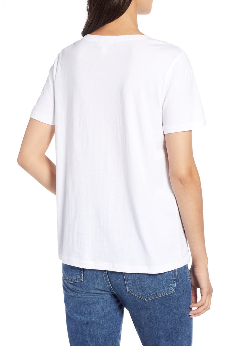 Embellished Tee, Alternate, color, WHITE- NAVY EMBELLISHMENT