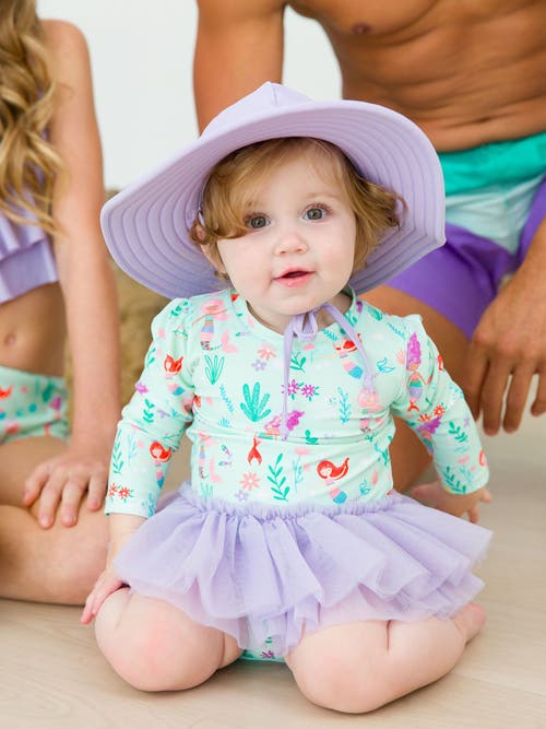 Rufflebutts Baby + Toddler Girls Upf50+ Tulle Skirted One Piece Rash Guard