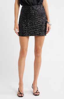 Open Edit Sequin Miniskirt