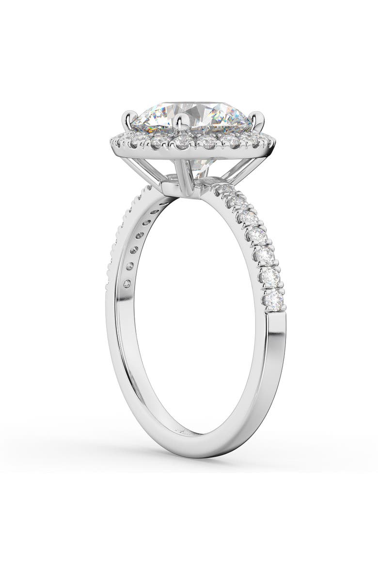 Halo Moissanite & Diamond Engagement Ring 14K, Alternate, color, 2.10ct/White Gold