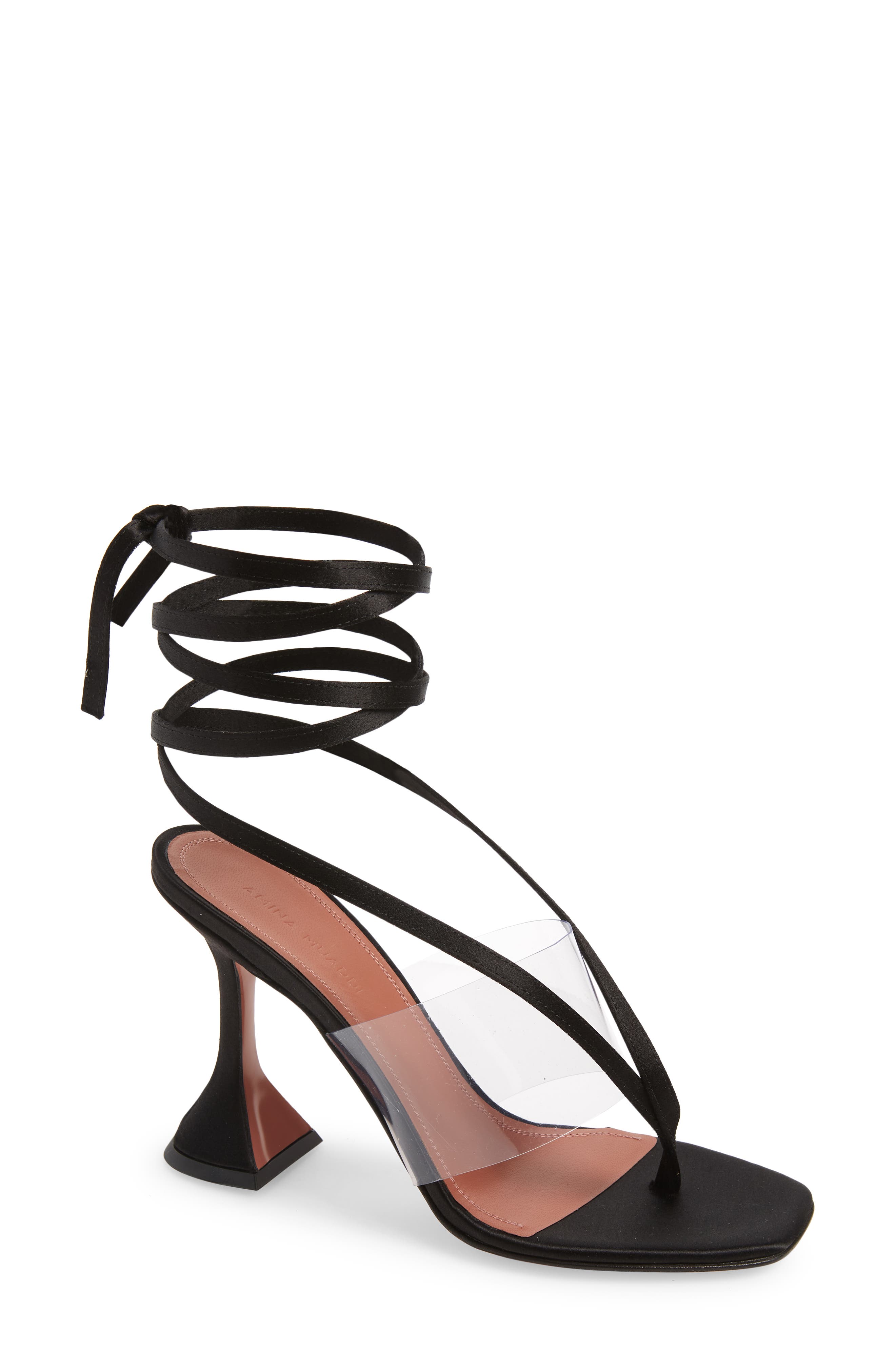 Amina Muaddi Zula Ankle Wrap Sandal, Main, color, 