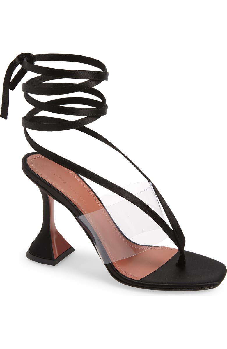 Amina Muaddi Zula Ankle Wrap Sandal, Main, color,