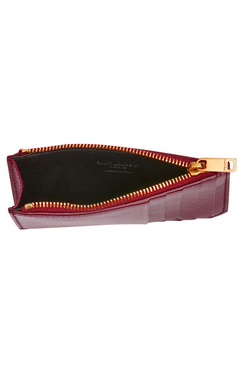 Saint Laurent ZIPPED FRAGMENTS CC, Alternate, color, Dark Ruby