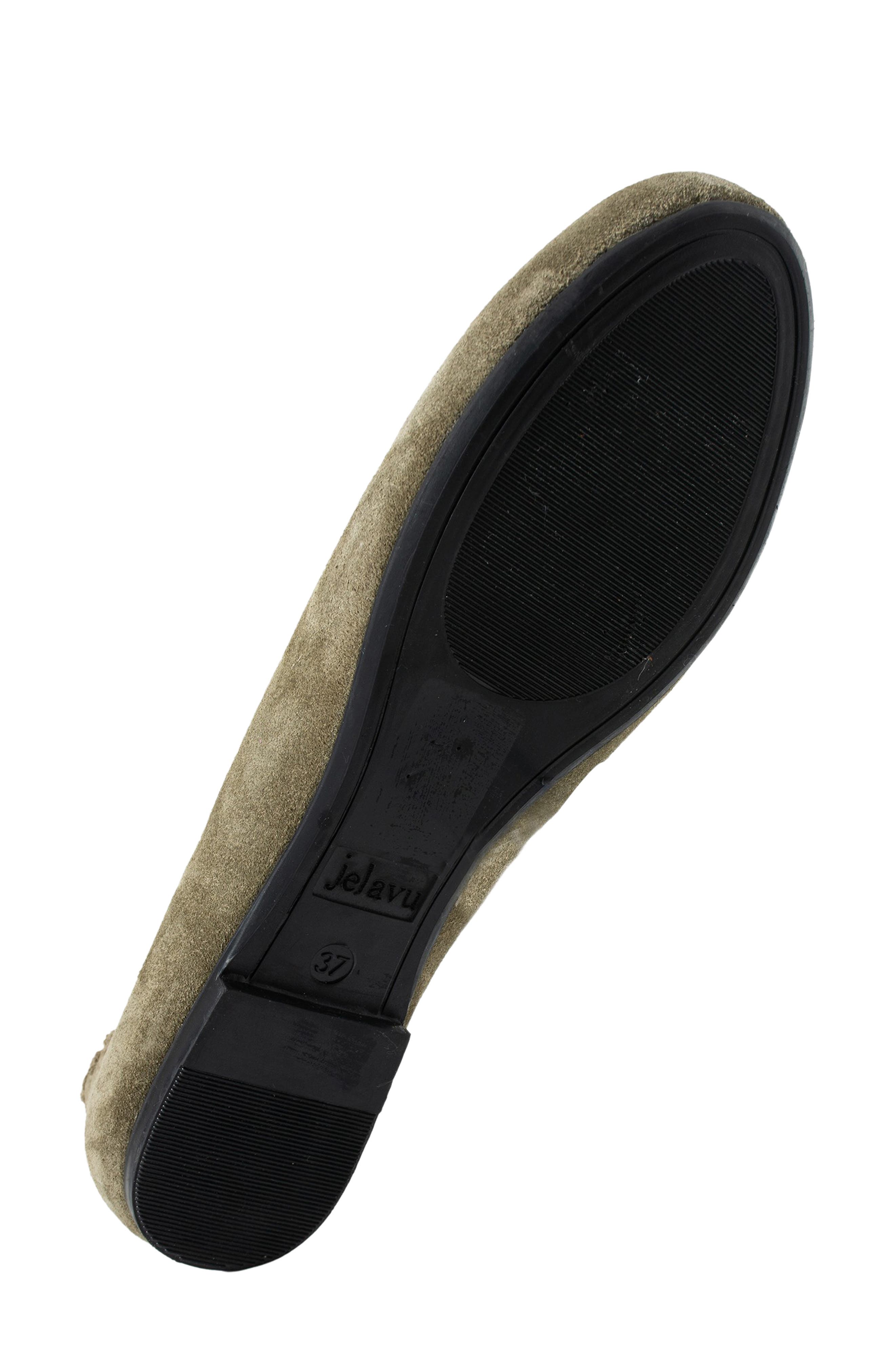 Jelavu Ella Whipstitch Ballet Flat, Alternate, color, Olive