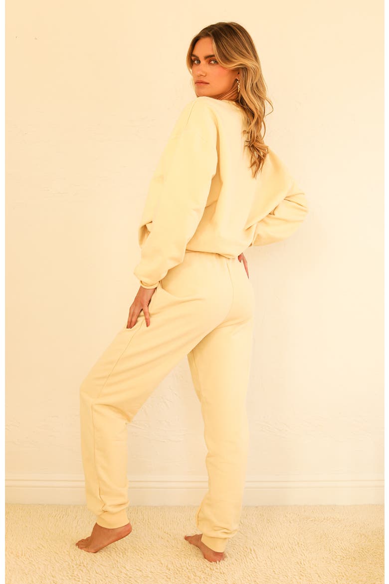 Take A Picture Drawstring Sweatpants, Alternate, color, Vanilla