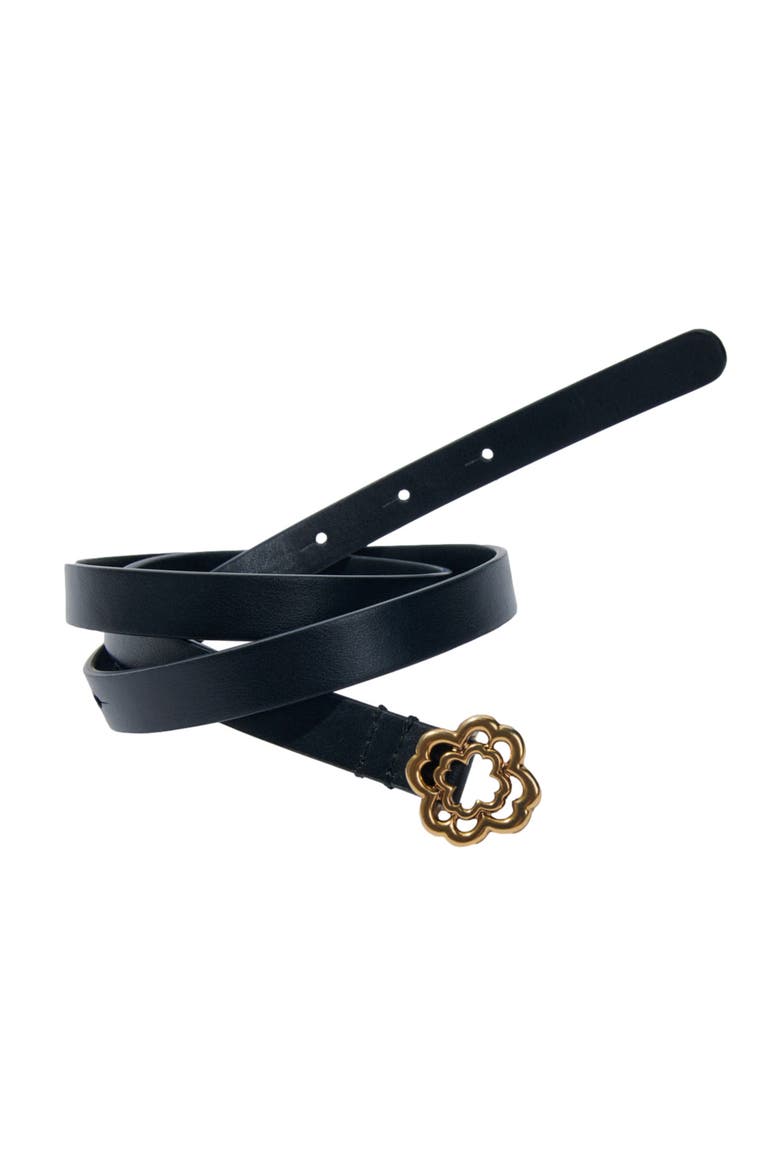 Slim Clover belt, Alternate, color, Black