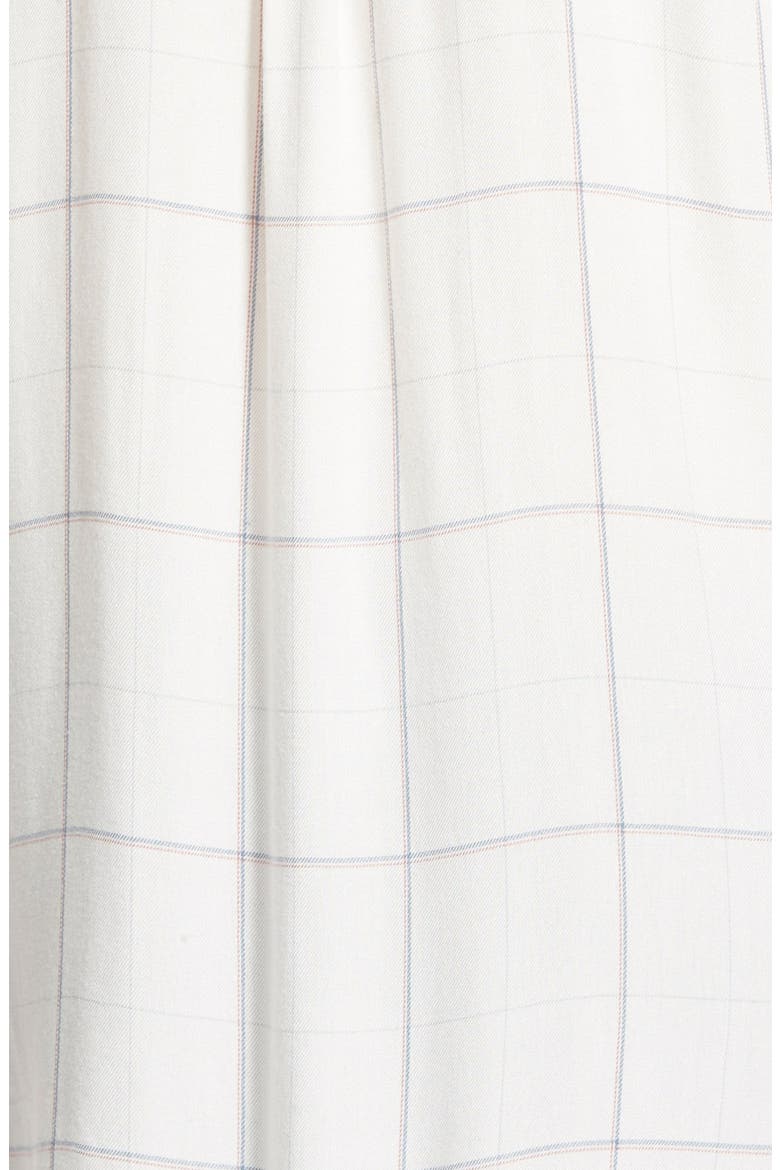 Treasure&Bond Drapey Plaid Tunic, Alternate, color, IVORY QUADRANT PANE