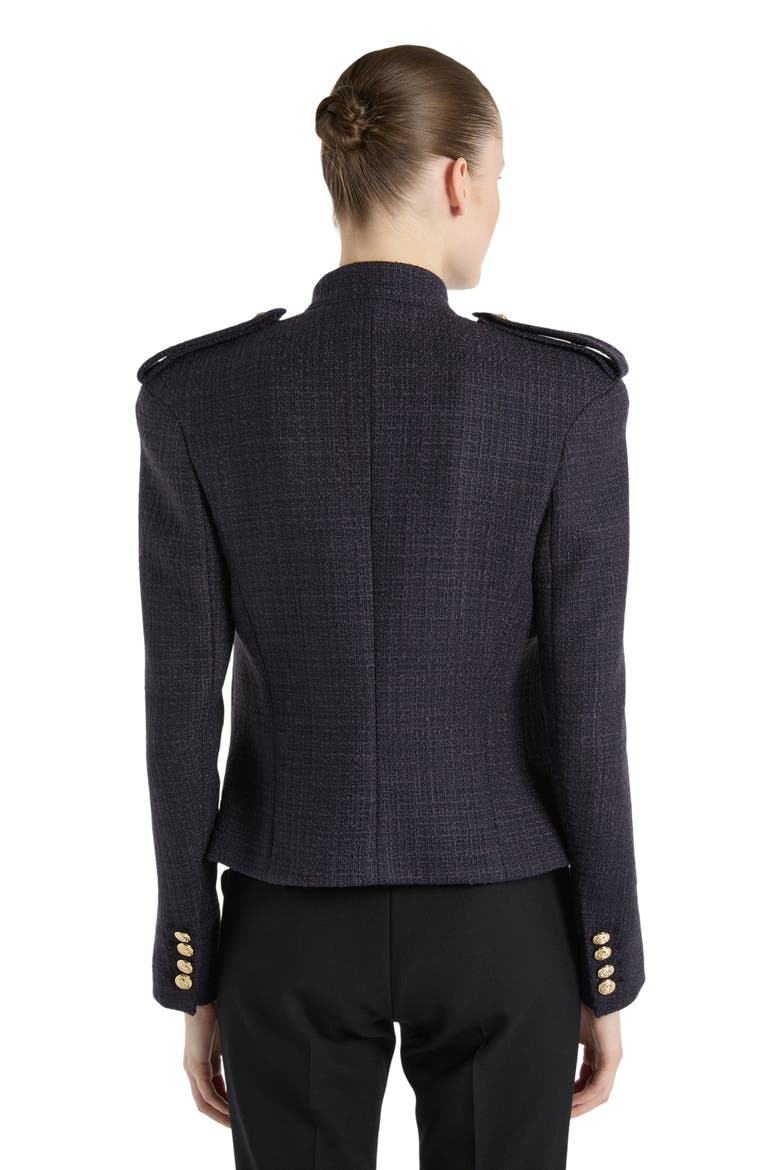 Tweed 6-Button Jacket, Alternate, color, blue