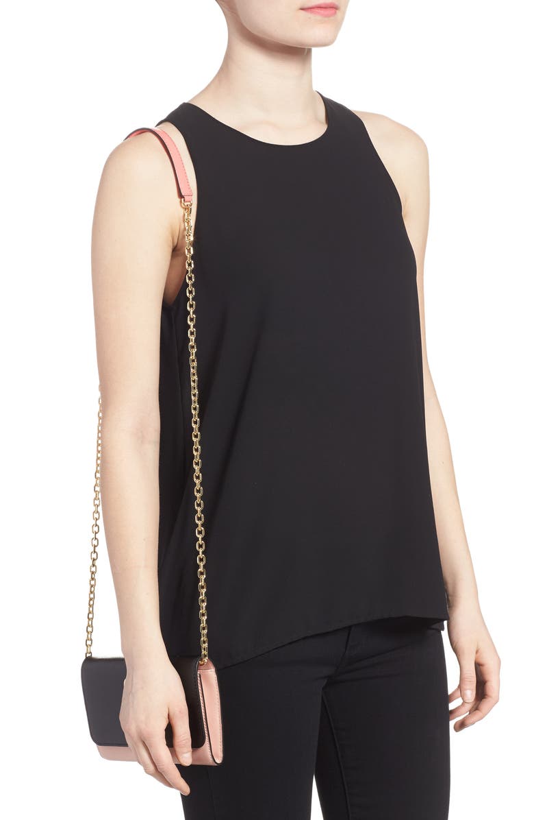 Marc Jacobs Snapshot Leather Wallet on a Chain, Alternate, color, 