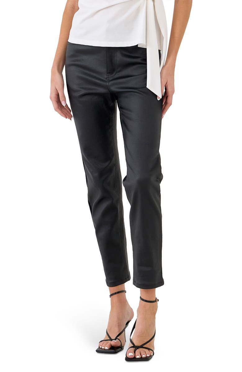 English Factory Coated Jeans, Main, color, Black