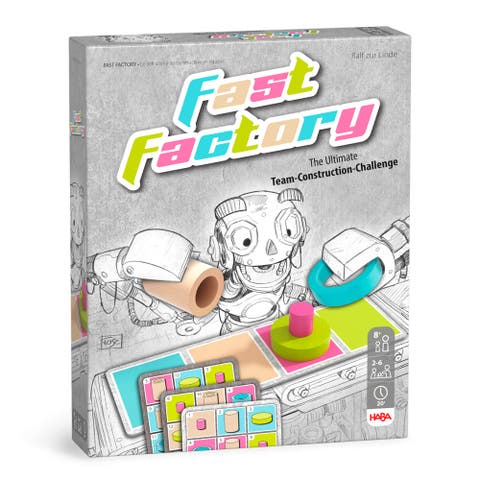 Fast Factory Exciting Robot-Themed Sequence Board Game, Kids 8-12 and up.