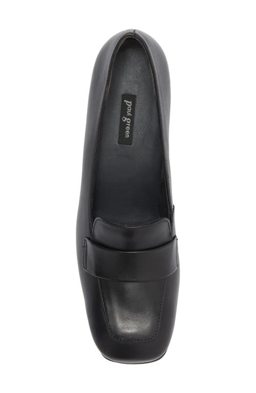 Paul Green Winona Loafer Pump In Black Leather