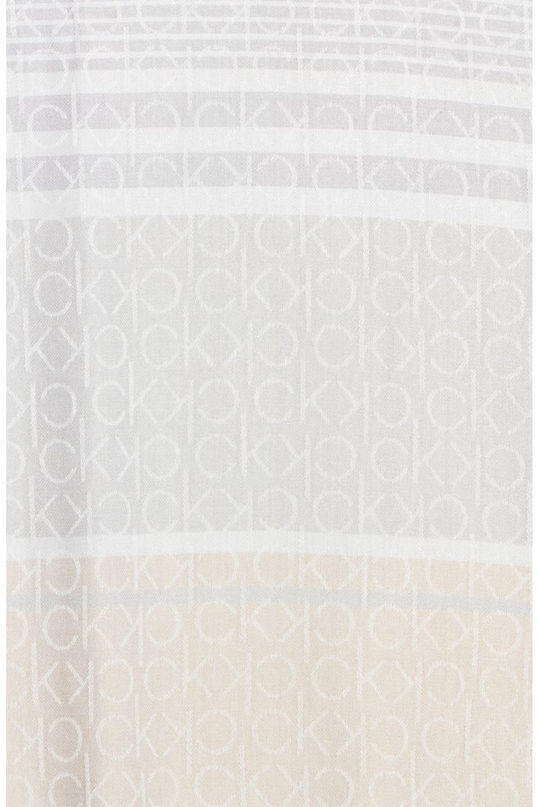 Colorblock Logo Scarf, Alternate, color, LATTE