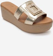 Forever & Always Shoes Hiola Leather Platform Sandal