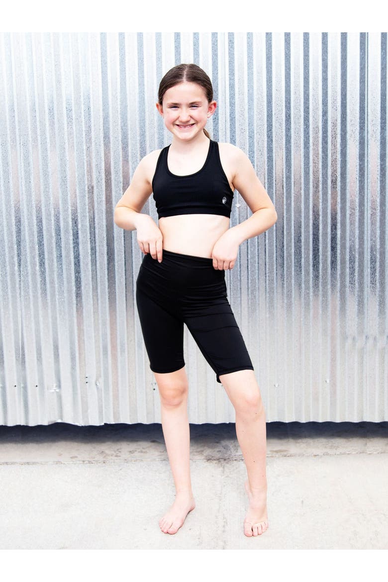 Essential Black Activewear Bike Shorts, Alternate, color, Black