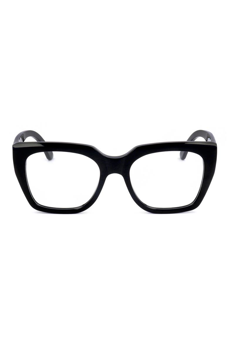 51mm Rectangular Reading Glasses, Main, color, BLACK