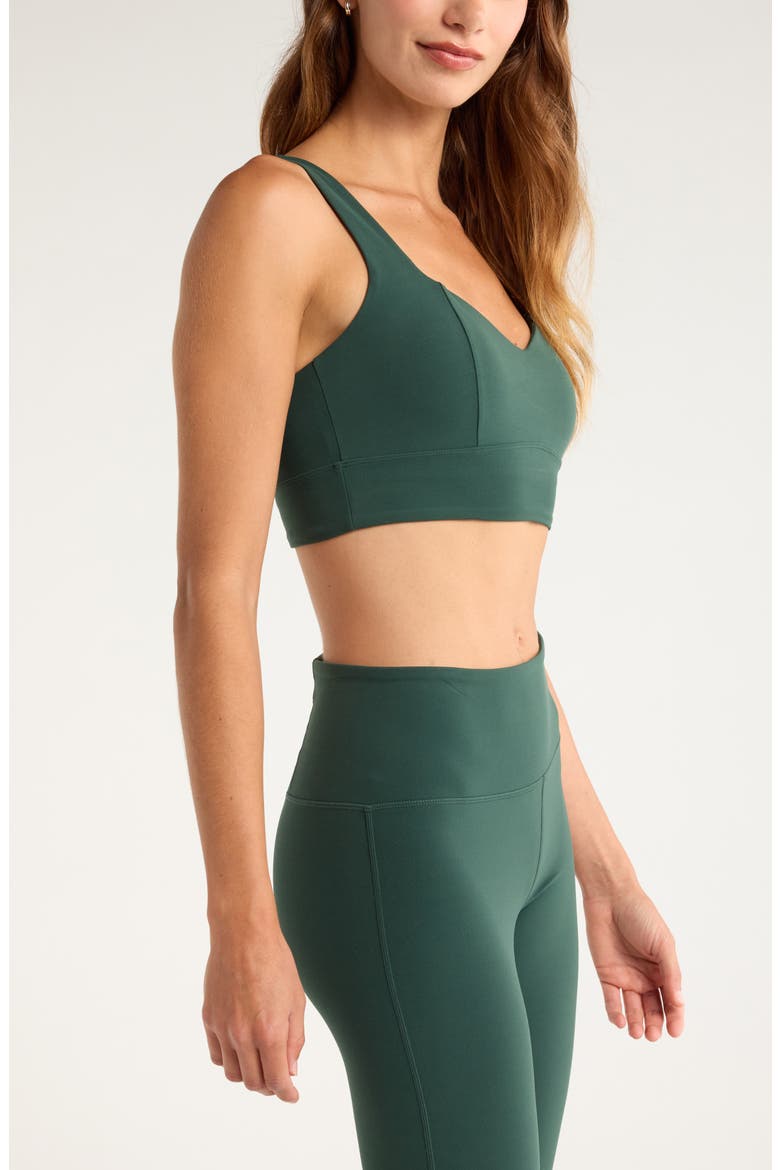 Studio Luxe Sweetheart Sports Bra, Alternate, color, GREEN TIMBER