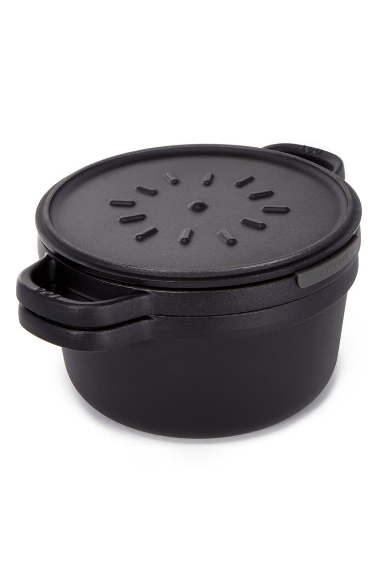 BergHOFF Leo Graphite 6-Quart Cast Iron Stock Pot, Alternate, color, Black