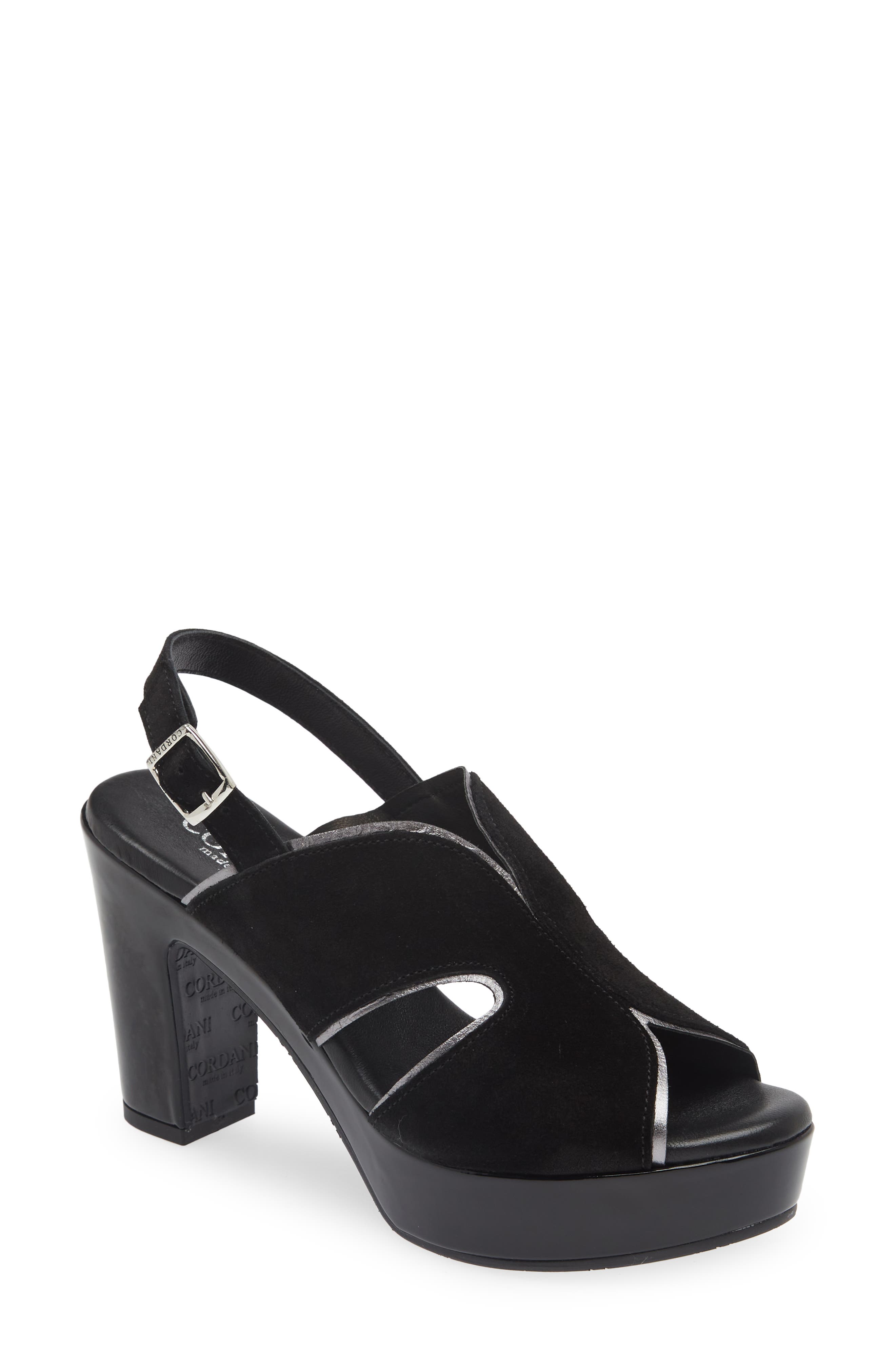 Cordani Toni Slingback Sandal, Main, color, Crosta Nero