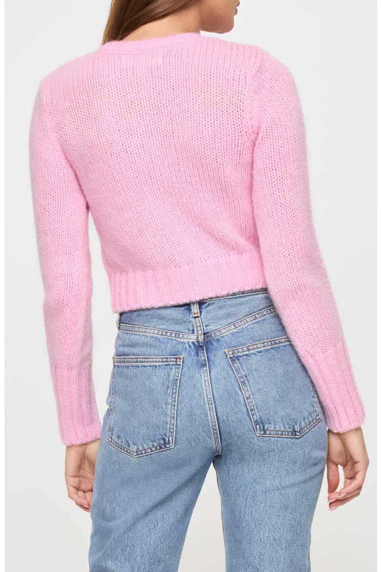 Brynn Cropped Cardigan, Alternate, color, ROSEWATER