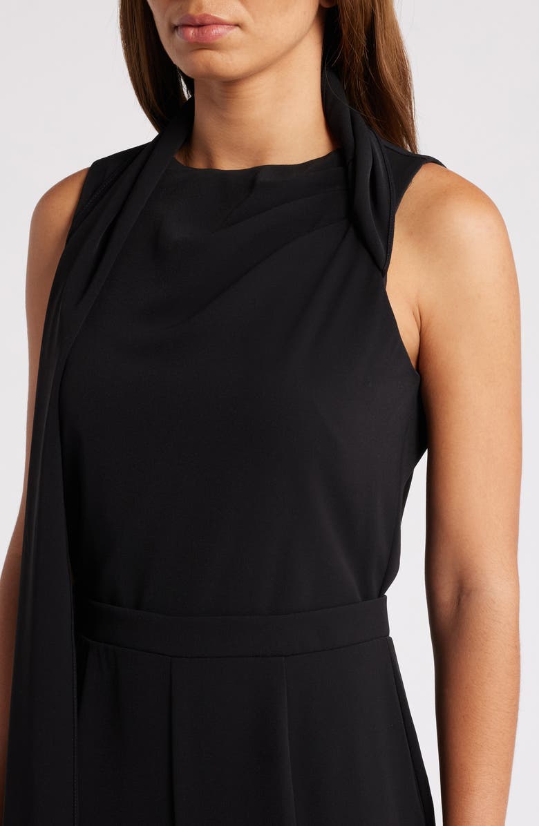 Black Halo Enola Side Drape Sleeveless Jumpsuit, Alternate, color, Black