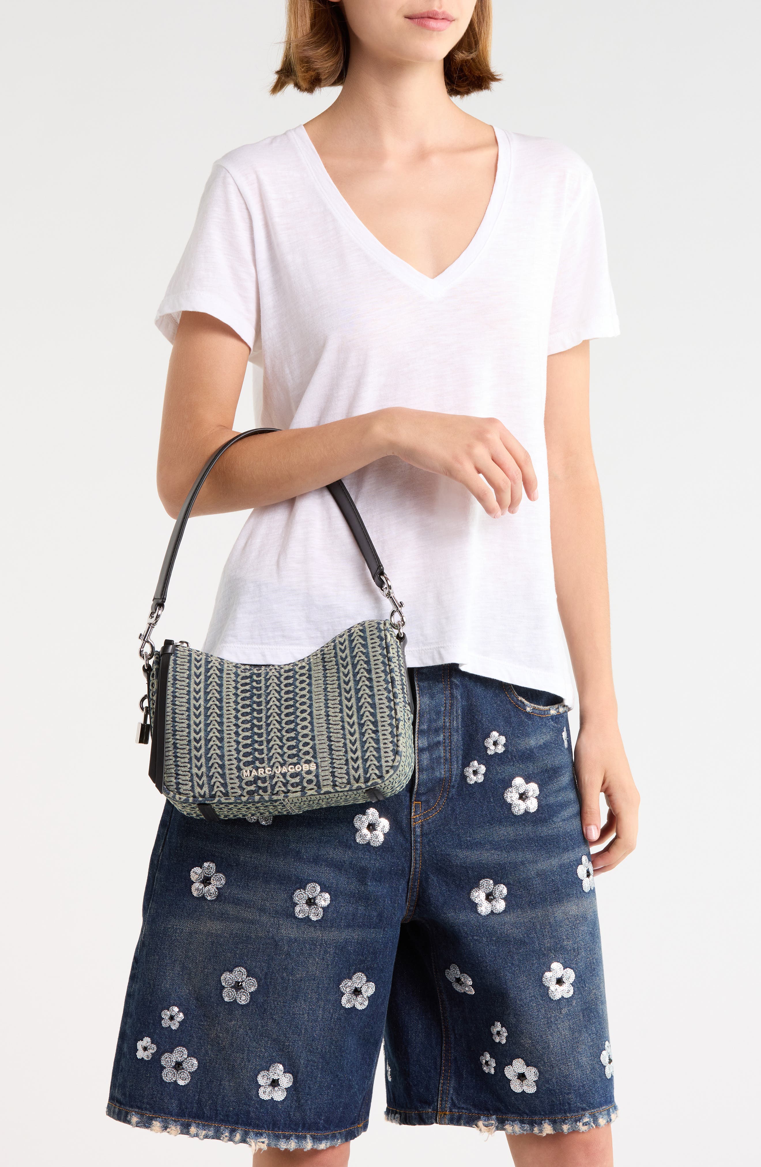 Small Drifter Monogram Denim Shoulder Bag, Alternate, color, INDIGO